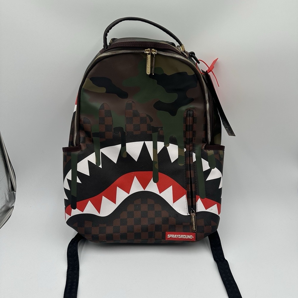 Stay ground Limited Edition Camo Drip Shark Backpack Rare Bag NWT